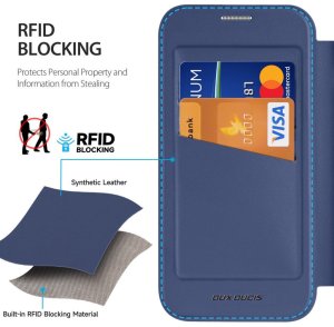 Dux Ducis Etui Skin X Pro na iPhone 17 z portfelem, kompatybilne z MagSafe – niebieskie 4