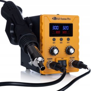 ZESTAW ZASILACZ LABORATORYJNY ROSFIX 32V 10A + STACJA LUTOWNICZA PRO 2W1 14