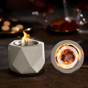 Biokominek kominek wolnostojący na taras stół ogrodowy stojący beton 12cm 13