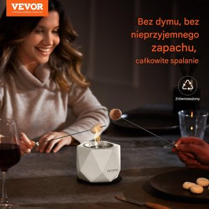 Biokominek kominek wolnostojący na taras stół ogrodowy stojący beton 12cm 5