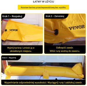 Vevor Zapora przeciwpowodziowa 1093 L 732 x 51 x 30,5 cm 3