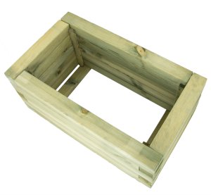 DUŻA DREWNIANA DONICA OGRODOWA IMPREGNAT 80X47X37,5 CM 4