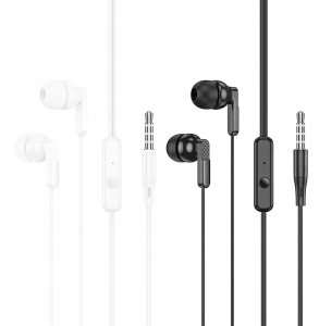 Słuchawki przewodowe douszne Jack 3,5 mm Hoco M121 białe 3