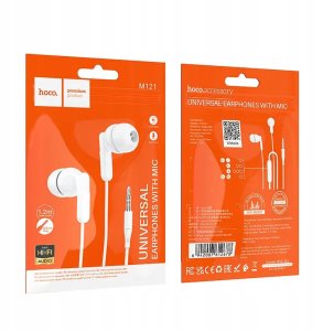 Słuchawki przewodowe douszne Jack 3,5 mm Hoco M121 białe 4