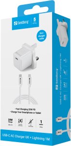 Sandberg 441-64 ładowarka do urządzeń przenośnych Uniwersalne Biały Prąd przemienny Szybkie ładowanie Wewnętrzna 5