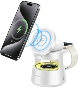 4smarts 541535 ładowarka do urządzeń przenośnych Zestaw słuchawkowy, Smartfon, Smartwatch Biały USB Bezprzewodowe ładowanie Wewnętrzna, Zewnętrzna 2