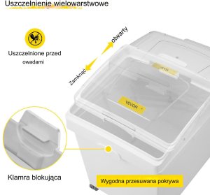 Gastronomiczne pojemniki do przechowywania na kółkach 3x40 l 3