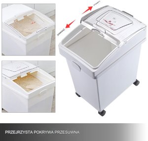 Gastronomiczne pojemniki do przechowywania na kółkach 3x40 l 4