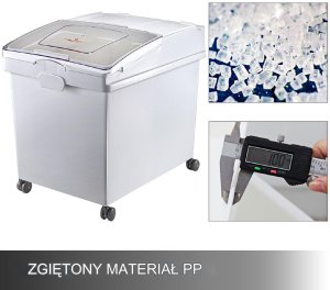 Gastronomiczne pojemniki do przechowywania na kółkach 3x40 l 5