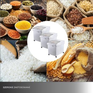 Gastronomiczne pojemniki do przechowywania na kółkach 3x40 l 6