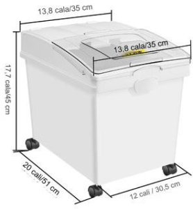 Gastronomiczne pojemniki do przechowywania na kółkach 3x40 l 8