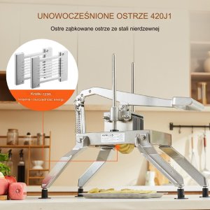 Krajalnica do warzyw ręczna stalowa do ziemniaków cebuli frytek 3