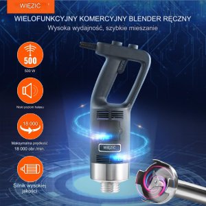 Blender ręczny mikser gastronomiczny 500W 50.8cm 2