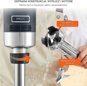 Blender ręczny mikser gastronomiczny 500W 50.8cm 3