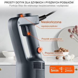 Blender ręczny mikser gastronomiczny 500W 50.8cm 4