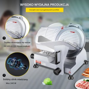 KRAJALNICA GASTRONOMICZNA DO MIĘSA SERA 254 mm plaster 0-12 mm 2