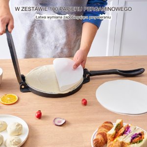 PRASA DO TORTILLI RĘCZNA PRASKA ŻELIWNA DO PLACKÓW NALEŚNIKÓW KEBABA 20CM 4