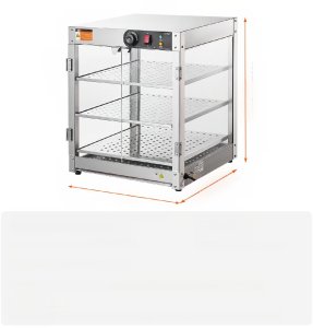 Witryna grzewcza pogrzewacz do żywności 3-poziomy 800W 12