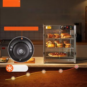 Witryna grzewcza pogrzewacz do żywności 3-poziomy 800W 13