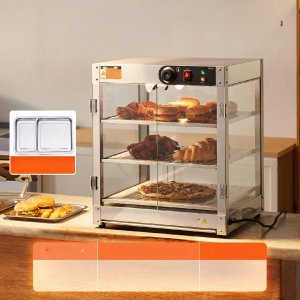 Witryna grzewcza pogrzewacz do żywności 3-poziomy 800W 8