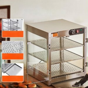 Witryna grzewcza pogrzewacz do żywności 3-poziomy 800W 9