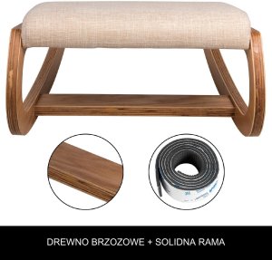 Klęcznik klękosiad krzesło biurowe ergonomiczne fotel biurowy biały dąd 3