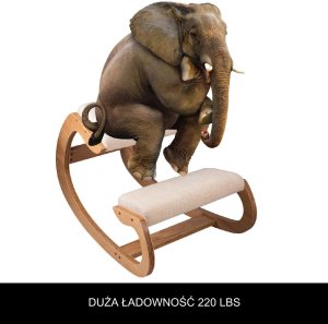 Klęcznik klękosiad krzesło biurowe ergonomiczne fotel biurowy biały dąd 5