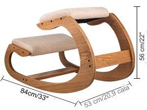 Klęcznik klękosiad krzesło biurowe ergonomiczne fotel biurowy biały dąd 8