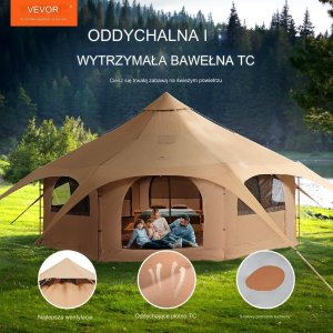 Namiot jurta mongolska namiot kempingowy pawilon 5 m 2