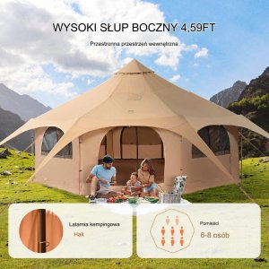 Namiot jurta mongolska namiot kempingowy pawilon 5 m 3