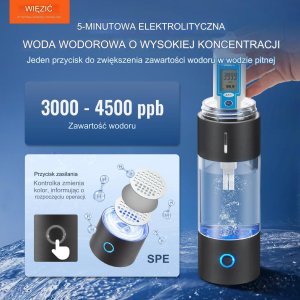 Generator wody wodorowej Jonizator wody 230ml 7