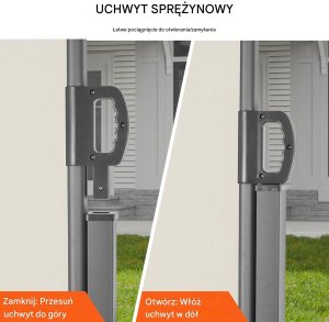 Markiza boczna parawan osłona na taras roleta przeciwsłoneczna 180 x 350 cm 4