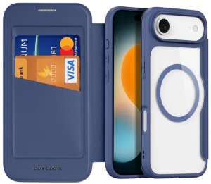 Etui Dux Ducis Skin X Pro na iPhone 17 Air z MagSafe i portfelem - niebieskie 2