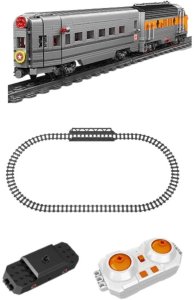 LeanToys Klocki Konstrukcyjne Pociąg Szaro-Żółty Zdalnie Sterowany RC 1751 el. LEAN Toys 3