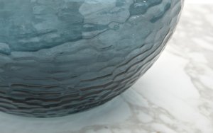 Wazon szklany 33 cm niebieski Paradise San Miguel recykling 6