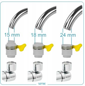Przedłużka do baterii kuchennej kranu obrotowa perlator 4 funkcje SOTBE 11