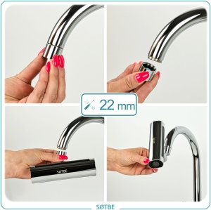 Przedłużka do baterii kuchennej kranu obrotowa perlator 4 funkcje SOTBE 10