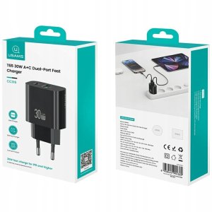 Ładowarka Usams CC316 T65 sieciowa 1x USB-A 1x USB-C 30W (USA001631) 8