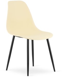 Krzesło WAT kremowe / nogi czarne x 2 2
