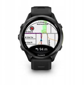 Garmin Forerunner® 970 Carbon Grey DLC Titanium with Black Case and Black/Translucent Whitestone Band 7