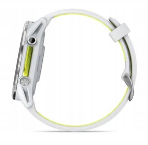 Garmin Forerunner® 970 Titanium with Whitestone Case and Whitestone/Translucent Amp Yellow Band 3