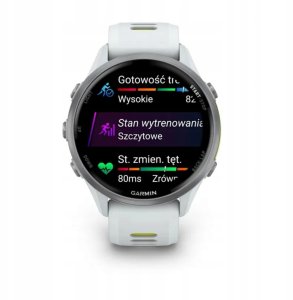 Garmin Forerunner® 970 Titanium with Whitestone Case and Whitestone/Translucent Amp Yellow Band 5