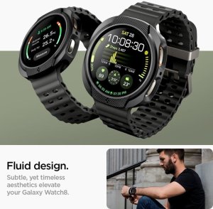 OBUDOWA SPIGEN DO SAMSUNG GALAXY WATCH 8 40 mm, Czarne Etui, Nakładka 10