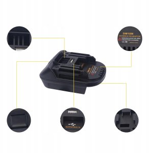 ADAPTER PRZEJSCIÓWKA Z DEWALT 18V 20V MILWAUKEE M18 DO NARZĘDZI MAKITA 4