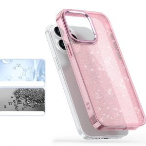 ETUI GLITTER CASE NA IPHONE 16 PRO MAX - RÓŻOWE Z BROKATEM 8