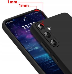 ZESTAW Etui do Samsung S24 Matowe Czarne Silikon Slim +3 SZTUKI SZKŁO 3
