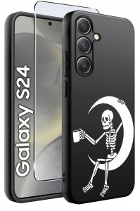 ETUI do Samsung Galaxy S24 WZORY | SILIKONOWE MATT CASE + SZKŁO 9H 2