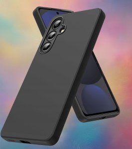 krainaGSM Etui do Samsung S24 FE Matowe Czarne Silikon Slim 2