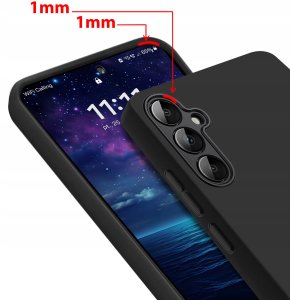 krainaGSM Etui do Samsung S24 FE Matowe Czarne Silikon Slim 3