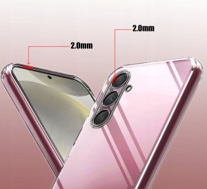 Etui do Samsung Galaxy S25 WZMACNIANE SILIKONOWE PRZEZROCZYSTE + Szkło 9H 5